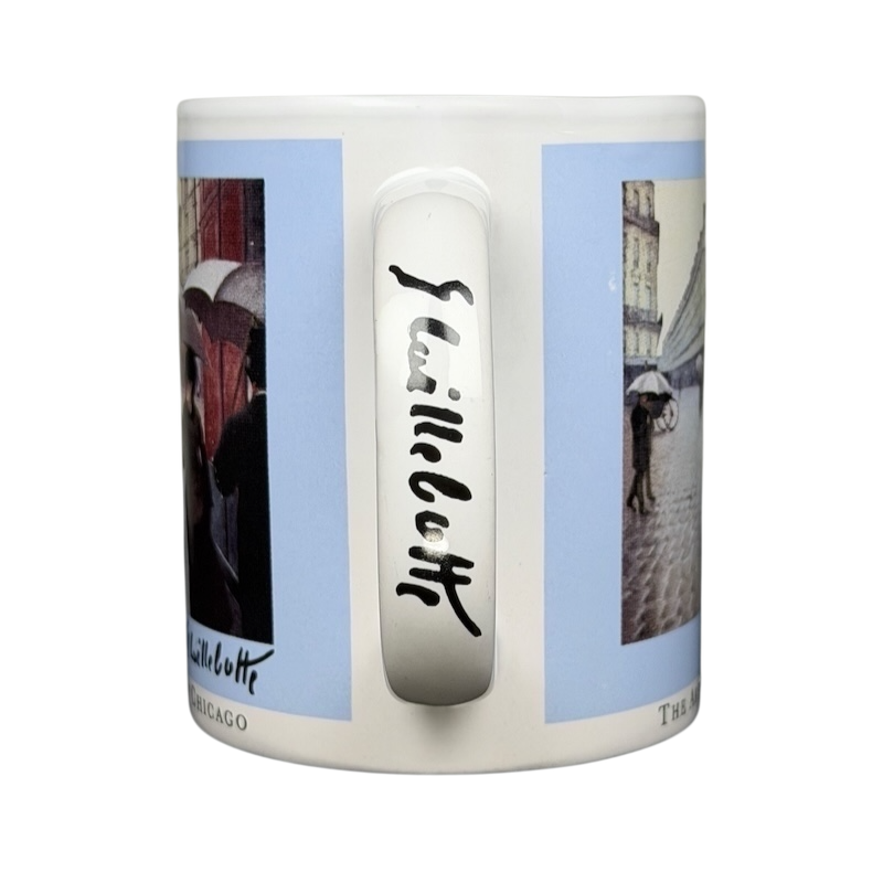 Copco Caillebotte Paris Street Rainy Day mug featuring artistic designs with umbrellas