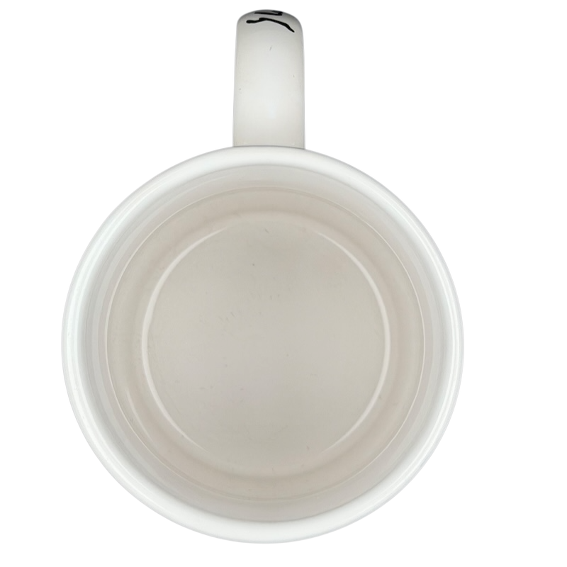 Top view of Copco Caillebotte Paris Street Rainy Day mug with a minimalist design and smooth finish