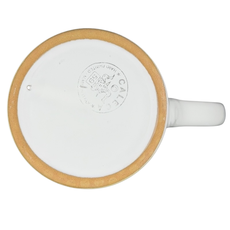 Caleca Frutta Pear and Plums mug with a smooth finish and elegant design viewed from above