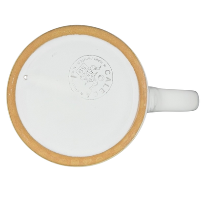 Caleca Frutta Pear and Plums mug with a smooth finish and elegant design viewed from above