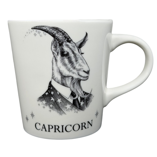 CAPRICORN Rory Dobner Astrology Mug Williams Sonoma featuring a goat illustration and starry design