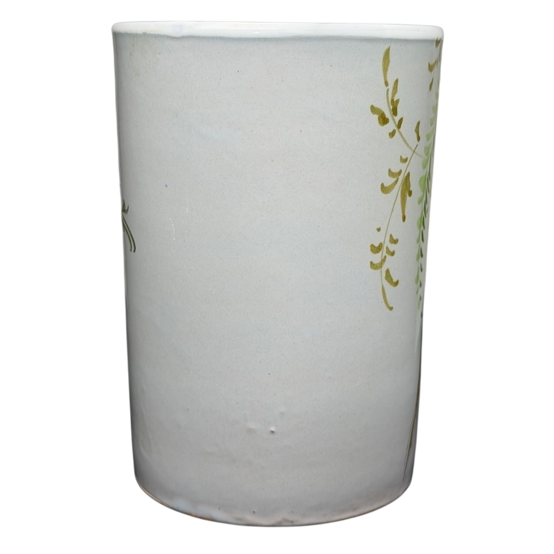 Carrot and Spoon Hand-Painted Made in Italy Pottery Mug with a delicate floral design