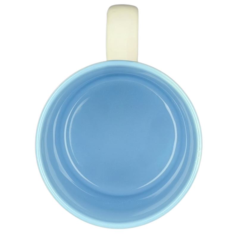 Cathy name mug vintage in light blue ceramic with a smooth finish and elegant design