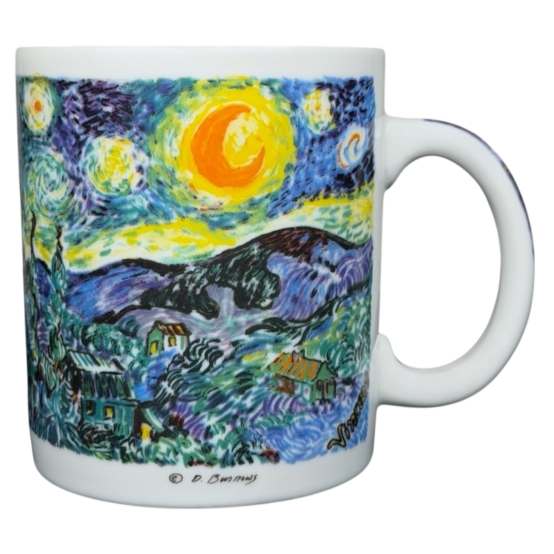 Chaleur Starry Night Van Gogh vintage mug featuring vibrant artwork inspired by the famous painting