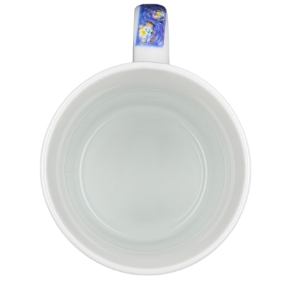 Chaleur Starry Night Van Gogh vintage mug featuring a colorful handle design and a simple interior