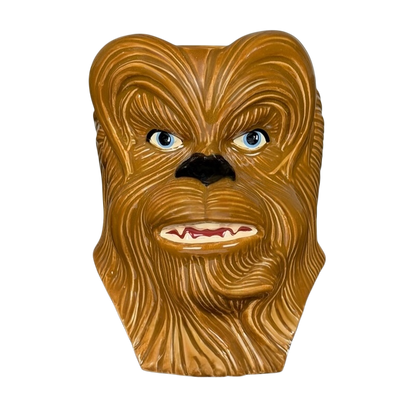 Chewbacca 3D vintage Applause mug collectible with detailed Wookiee face design