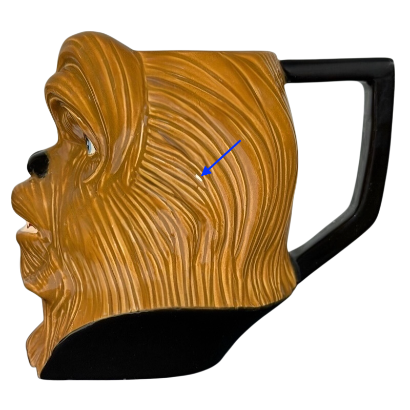 Chewbacca 3D vintage Applause mug collectible featuring detailed fur texture and unique design