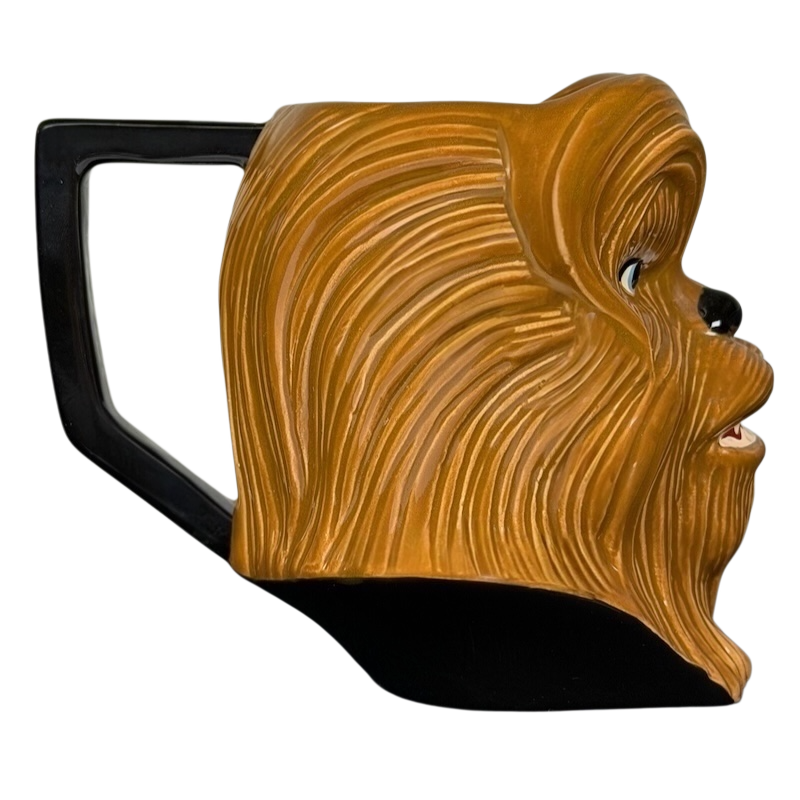 Chewbacca 3D vintage Applause mug collectible featuring detailed Wookiee design and unique handle