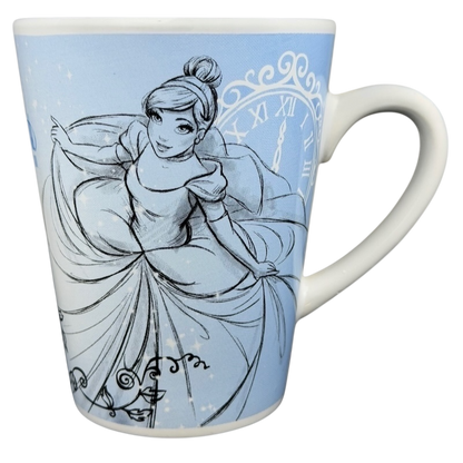 Cinderella Dare To Dream Disney mug featuring an elegant illustration of Cinderella