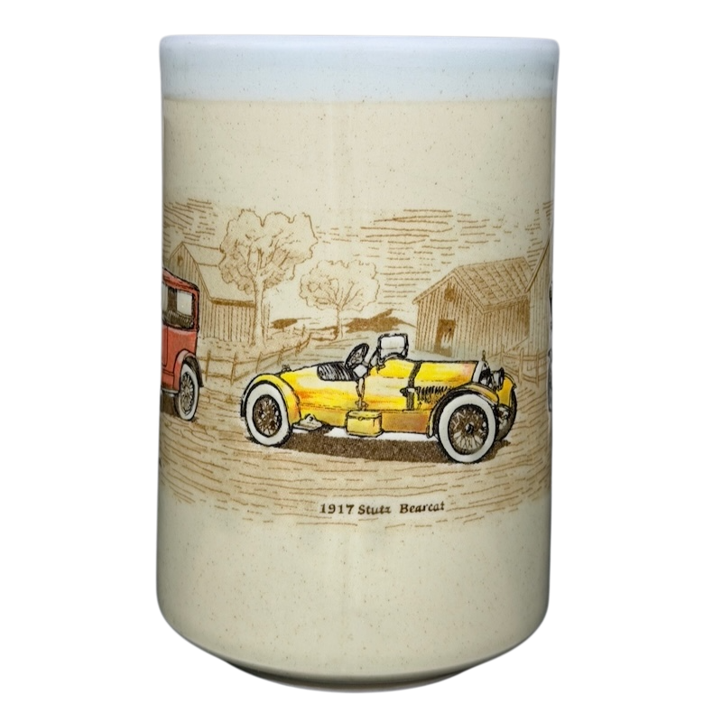 Classic Cars Mug vintage Otagiri featuring a 1917 Stutz Bearcat illustration in a charming design