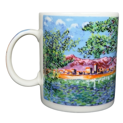 Claude Monet Antibes Salis Gardens collectible mug featuring a vibrant landscape design