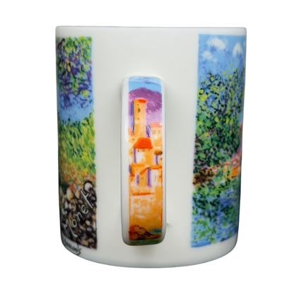 Claude Monet Antibes Salis Gardens collectible mug featuring vibrant artwork and detailed imagery