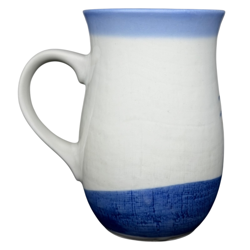 Coastal Seashell vintage Mug Otagiri with white and blue color design, perfect for beach lovers