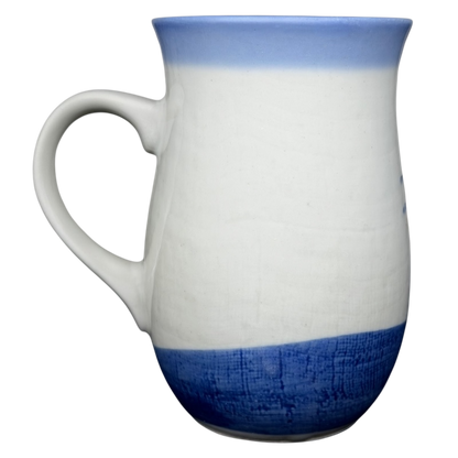 Coastal Seashell vintage Mug Otagiri with white and blue color design, perfect for beach lovers