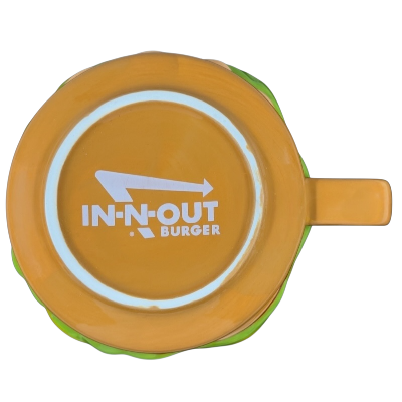Collectible In-N-Out mug featuring vibrant colors and iconic logo design