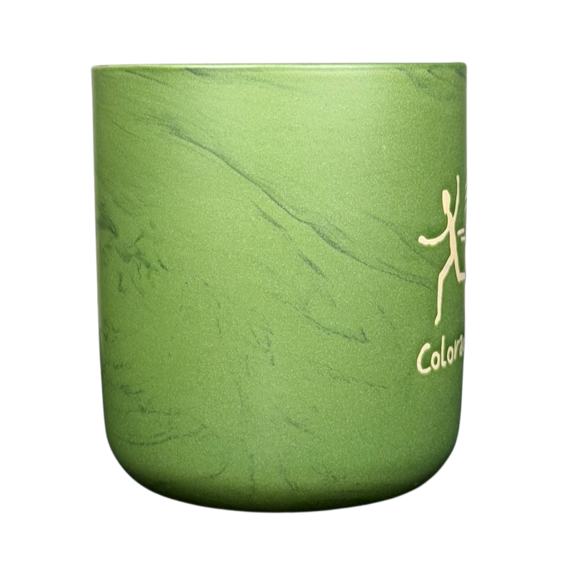 Green Colorado fast food bear mug collectible with a smooth design and playful bear graphic