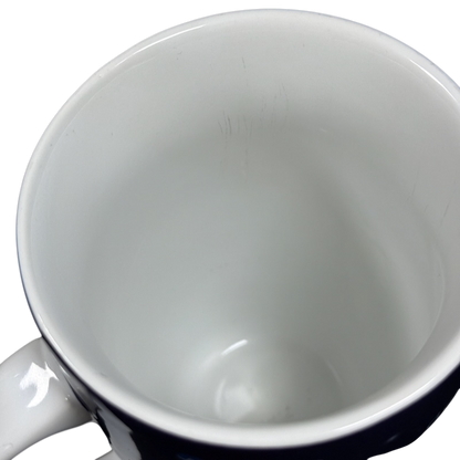 Top view of Coventry Pisces astrology collectible mug showing white ceramic interior and handle