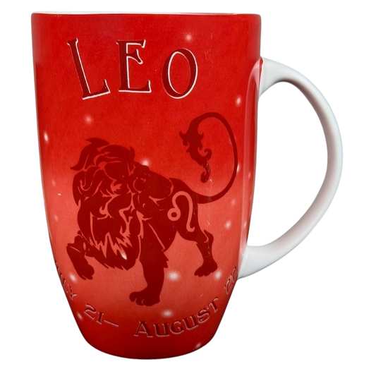 Leo zodiac astrology Coventry mug featuring a lion design and astrological dates