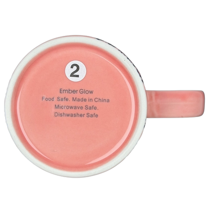 Cute Pink Cat Orange Scarf Ember Glow Mug with durable ceramic design for everyday use