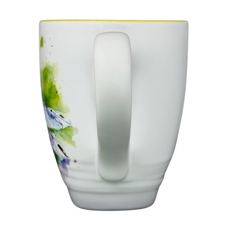 Dean Crouser Dragonfly Mug with Colorful Watercolor Design and Comfortable Handle