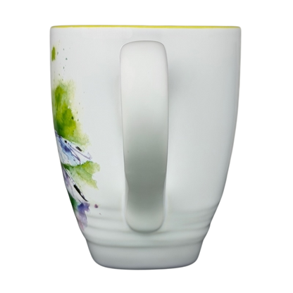 Dean Crouser Dragonfly Mug with Colorful Watercolor Design and Comfortable Handle