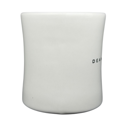 White ceramic Dean Deluca Diner Mug with a simple design for coffee lovers