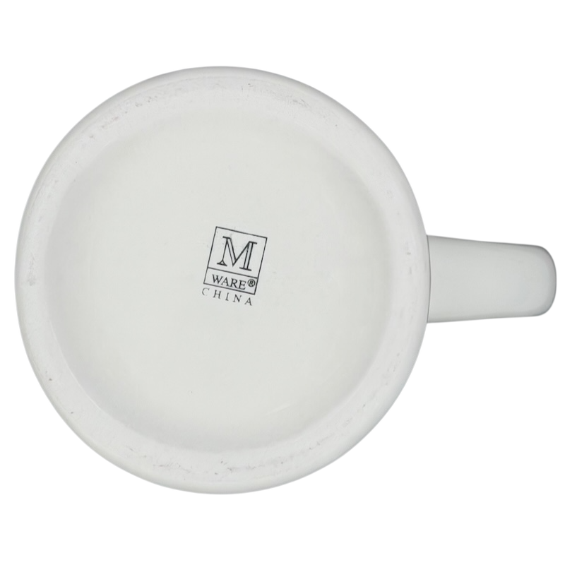 Bottom view of M Ware Dean Deluca Diner Mug showcasing the logo and design details