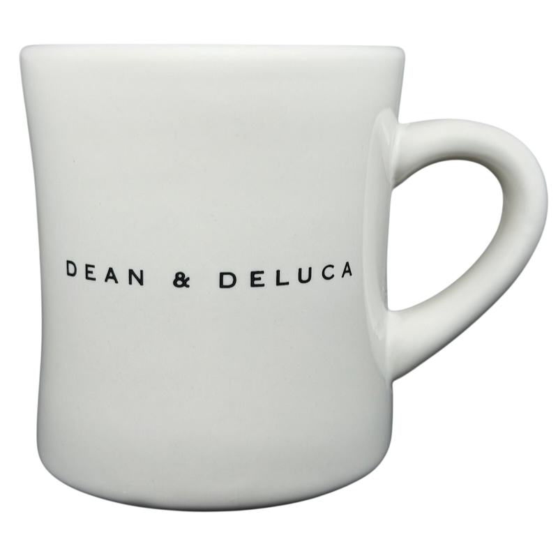 M Ware Dean Deluca Diner Mug in White with Minimalist Design and Comfortable Handle