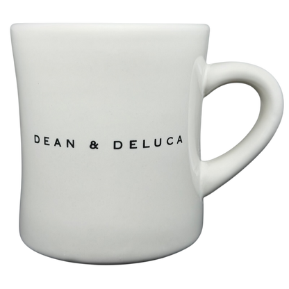 M Ware Dean Deluca Diner Mug in White with Minimalist Design and Comfortable Handle