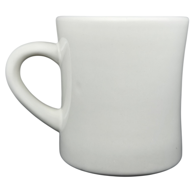 White ceramic Dean Deluca Diner Mug featuring a classic design and comfortable handle