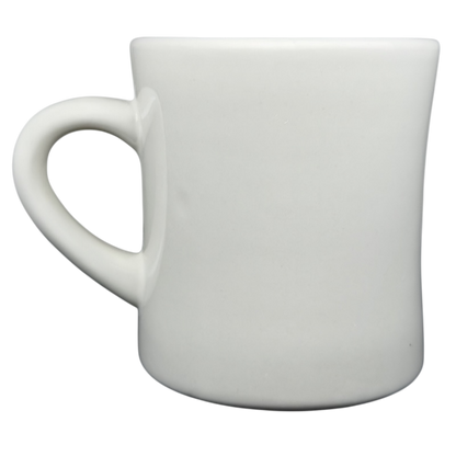 White ceramic Dean Deluca Diner Mug featuring a classic design and comfortable handle
