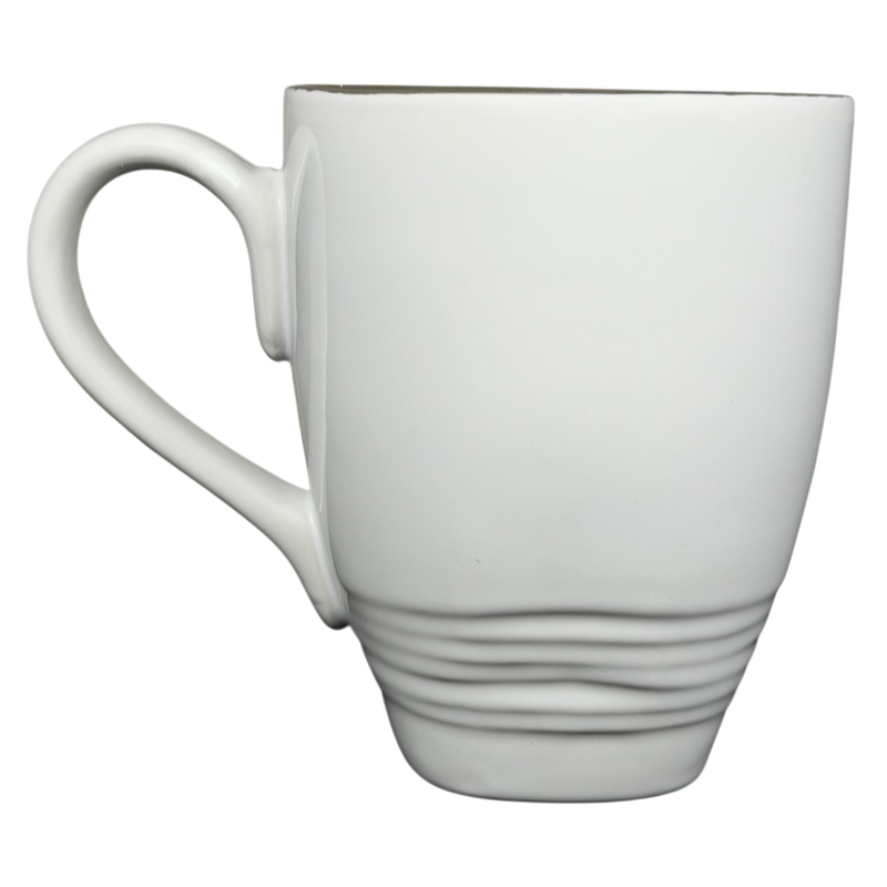 Dean Crouser Wolf Mug Demdaco in white with textured design for coffee and tea lovers