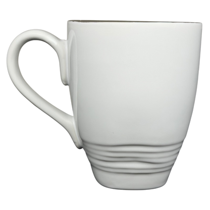 Dean Crouser Wolf Mug Demdaco in white with textured design for coffee and tea lovers