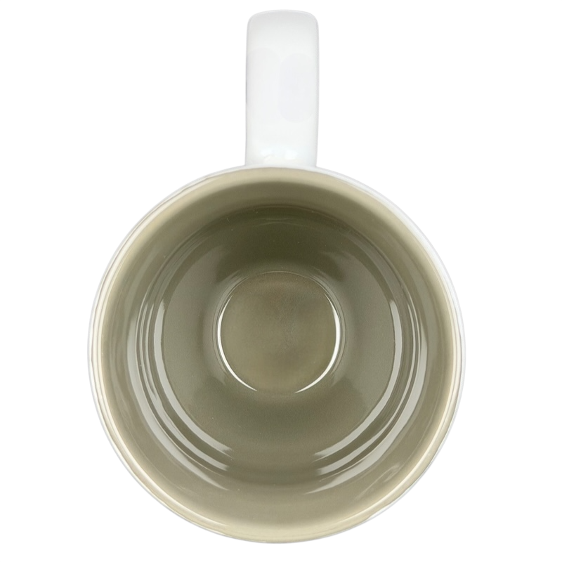 Inside view of the Dean Crouser Wolf Mug Demdaco showcasing its smooth interior design