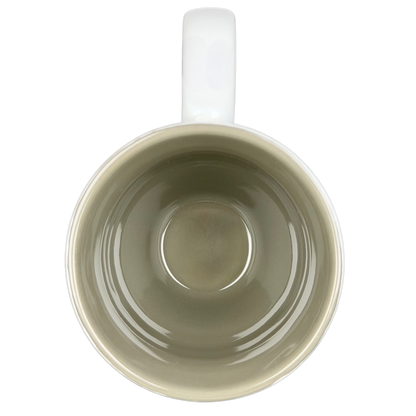 Inside view of the Dean Crouser Wolf Mug Demdaco showcasing its smooth interior design