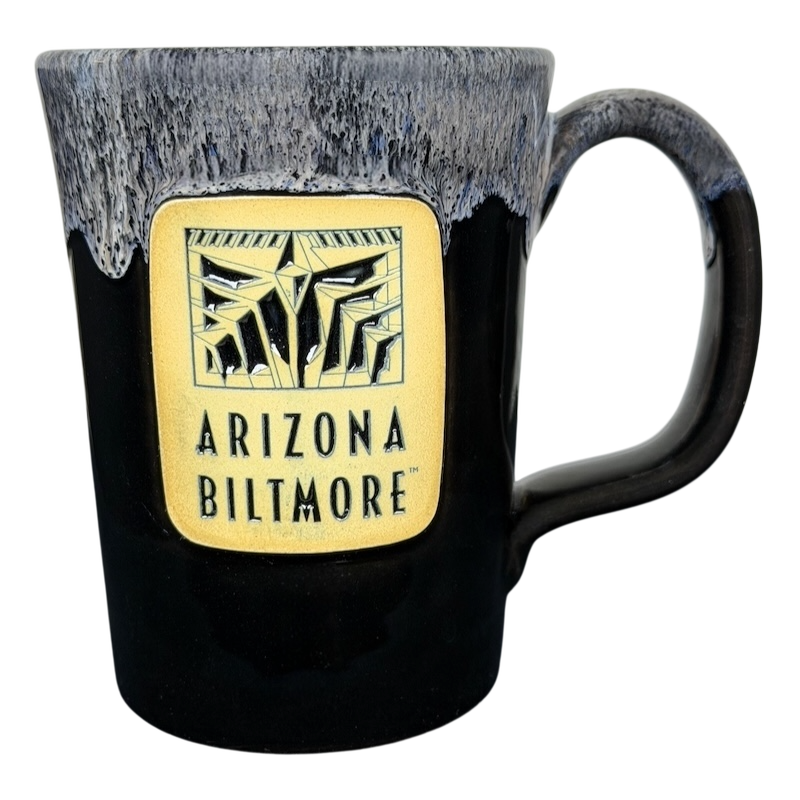 Deneen Arizona Biltmore mug 2019 in black with a textured design and logo for stylish beverages
