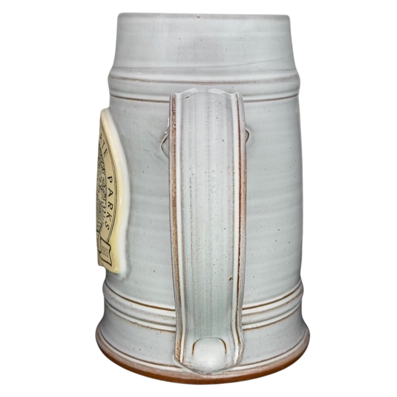 Minnesota State Parks Centennial Stein Deneen Pottery featuring a rustic design and sculpted handle