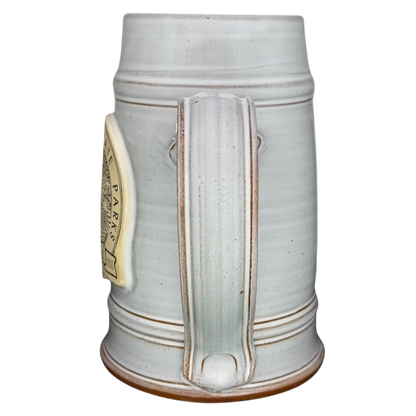 Minnesota State Parks Centennial Stein Deneen Pottery featuring a rustic design and sculpted handle