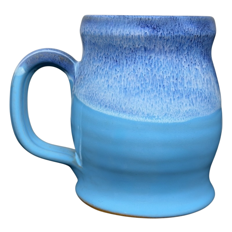 Handcrafted Mount Rainier National Park Mug Deneen Pottery in a beautiful blue glaze