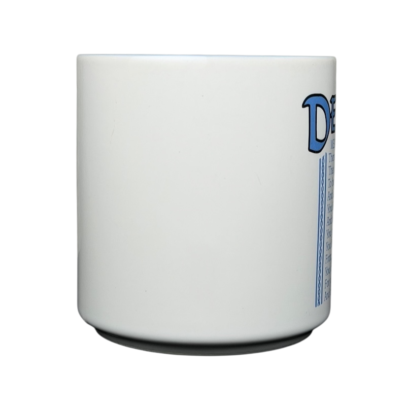 Custom Derrick name poetry mug featuring a unique poem on a white ceramic design