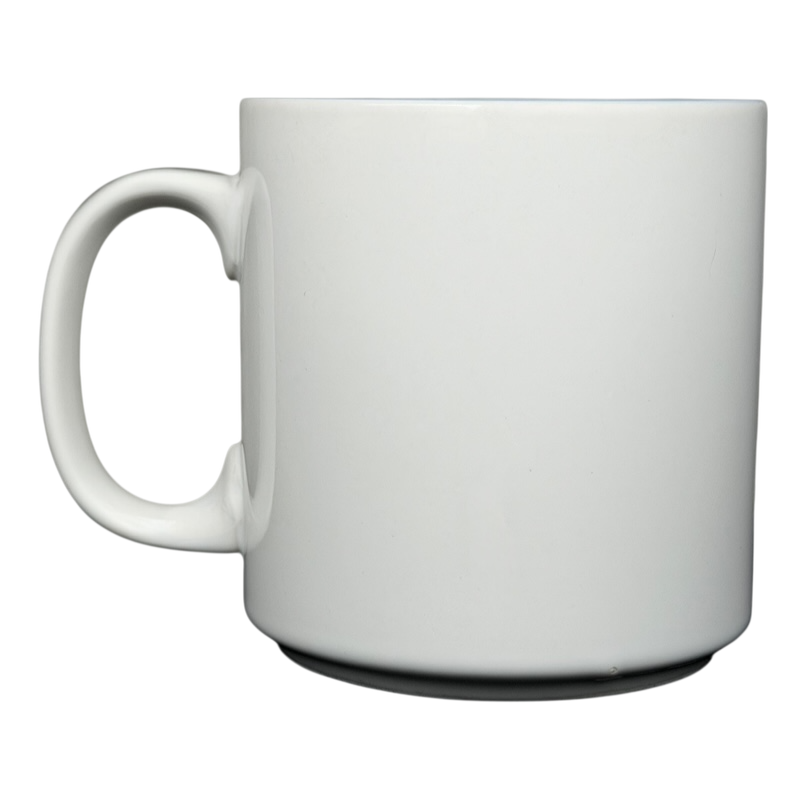 Blank white ceramic mug ideal for custom designs featuring Derrick name poetry mug
