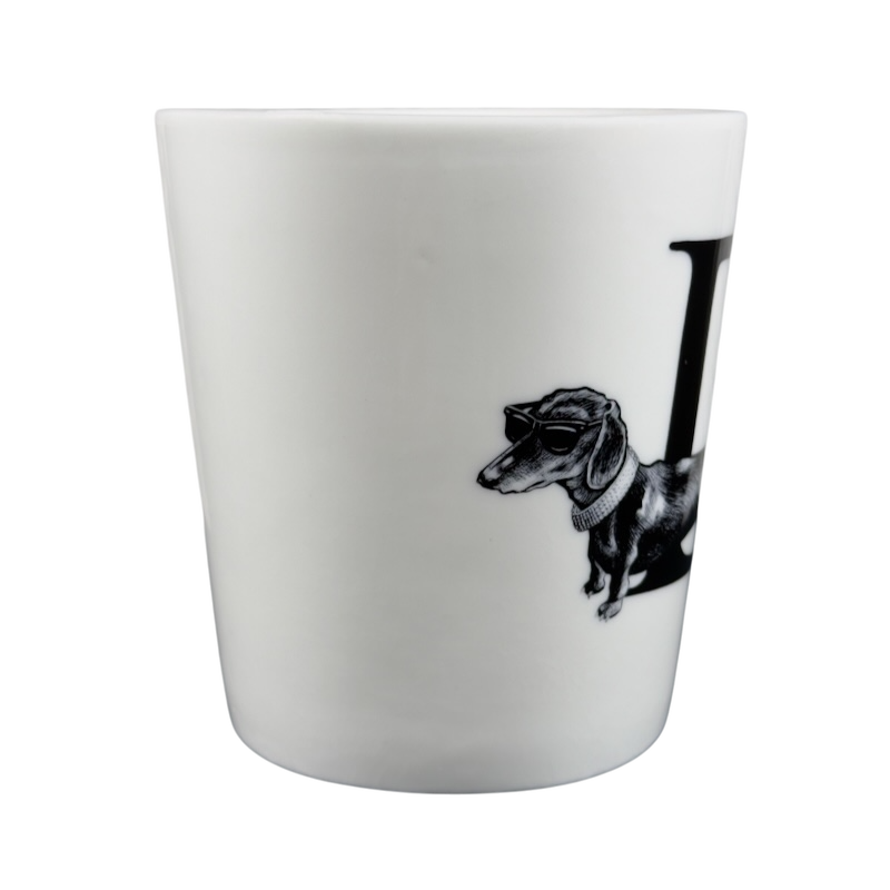 Diamond Dog Rory Dobner Monogram Mug Williams Sonoma featuring a stylish dachshund design