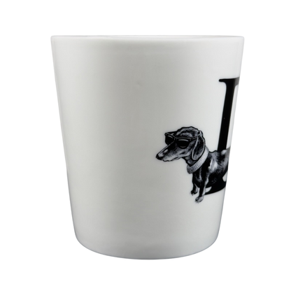 Diamond Dog Rory Dobner Monogram Mug Williams Sonoma featuring a stylish dachshund design