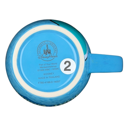 Bottom view of Ariel Once I Wake Up collectible mug with Disney logo and details