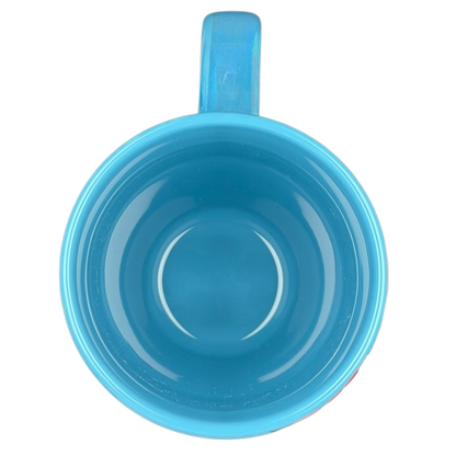 Interior view of the Ariel Once I Wake Up collectible mug in vibrant blue color