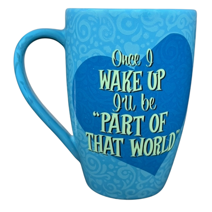 Disney Ariel Once I Wake Up collectible mug featuring blue heart design and quote