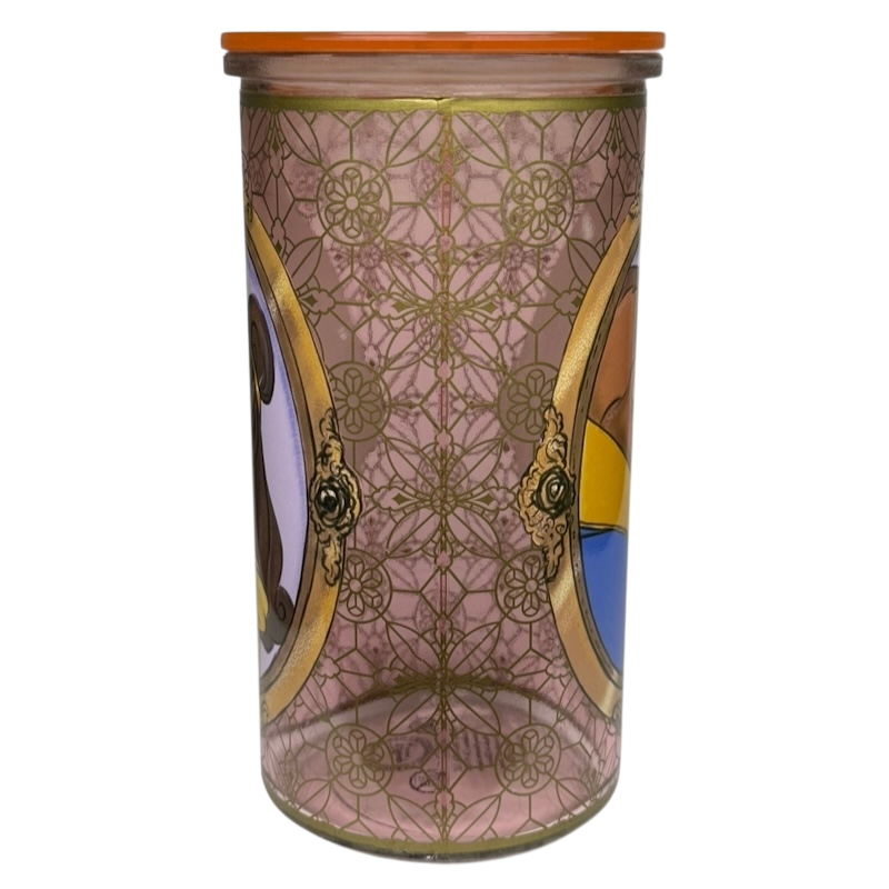 Beauty And The Beast Art Of Belle Glass Tumbler Disney featuring intricate designs and vibrant colors