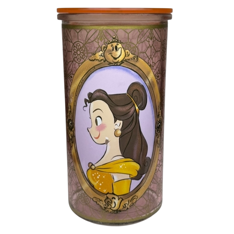 Beauty And The Beast Art Of Belle Glass Tumbler Disney featuring Belle in a gold frame design