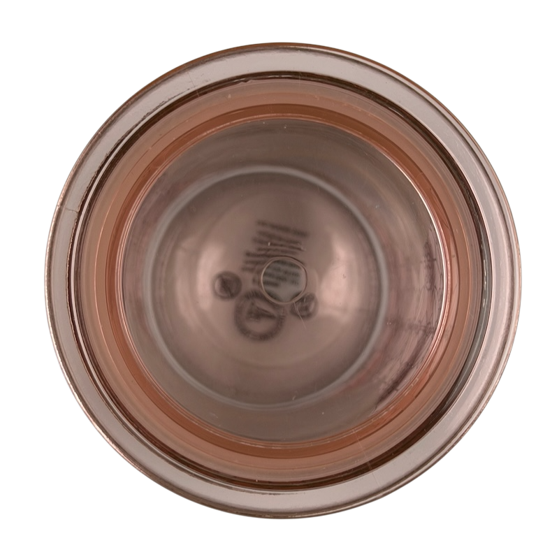Top view of Beauty And The Beast Art Of Belle Glass Tumbler Disney showcasing its transparent design