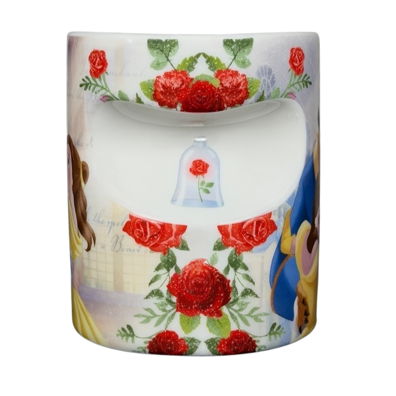 Beauty and the Beast Floral Collectible Disney mug featuring Belle and the enchanted rose design